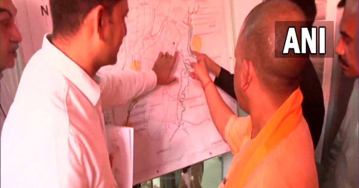Adityanath visits floods affected villages in Gorakhpur, Maharajganj, says govt ready to serve public